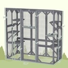 Pawhut Catio Outdoor Cat Enclosure For 1-3 Cats  59  X 28  X 60   Gray