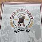 Bull   Finch Pub 25th Anniversary Poster  1994   Tv s Cheers  Boston  Man Cave