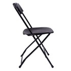 10 Pack Plastic Commercial Folding Chairs Stackable Picnic Party Black Home