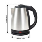 Electric Kettle 2l Countertop Water Heater Boil-dry Protection Water Boil Warmer