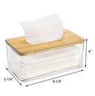 2 Pack Clear Acrylic Tissue Box Cover Rectangle Paper Facial Tissue Box Holder D