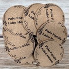 30-200 Personalized Coasters  Custom Engraved Cork Drink Coaster With Logo text