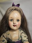 Vintage Ideal Toni P-90 Doll 14    Green Sleep Eyes Long Brunette Hair 1950s