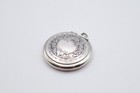 Antique Continental French Silver Small Compact Pendant Hallmarked