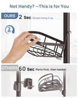 Rustproof Shower Corner Caddy Organizer For Bathroomtension Pole With 4 Baskets 
