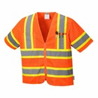 Portwest Us383 Augusta Sleeved Hi Vis Mesh Vest Reflective Tape Ansi