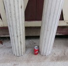 2 Antique Primitive Architectural Home Garden Wood Baluster Post Fluted Columns