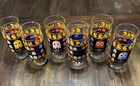 Vintage 1980 Bally Midway Original Pac-man Drinking Glasses  Set Of 6