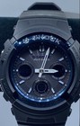 Men s G-shock Multi Band 6 Awg-m100a Solar Blue Accents Stainless Steel Watch