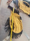 Chinks   Chaps W  Fringe Black   Tan Handmade W  Nice Materials Youth - Petite