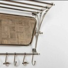 Rack Aluminium Train Rack Hall Luggage Wall Mounted Rack Mirror Shelf Hooks