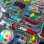 Racing Decal Stickers 10 Pack Random Assortment Motorcycle Jdm Laser Holographic