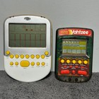 Radica Big Screen Solitaire Yahtzee Electronic Handheld Game Lot2 Tested Working