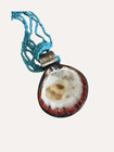 Authentic Navajo Inlaid Sterling Silver Turtle Necklace     Spiny Oyster   Turquoi
