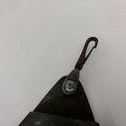 Antique Nautical Brass bronze Metal Pulley Industrial 4  Diameter Wheel Clip Vtg