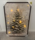 Viral Snowy Tree Led Lighted Canvas Wall Art   Cozy Christmas Home Decor New