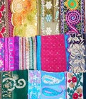 Very Rare Lot Antique Vintage Sari Lace Edging Ribbon 20 Pcs Embroidered Ds132