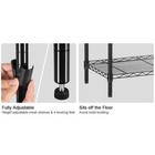3 Tier Wire Shelving Unit Heavy Duty Adjustable Storage Rack Black Garage New