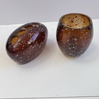 2 Nicole Miller Amber Gold Flake Lucite Toothbrush Holder   Tumbler Bath Vanity