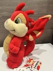 Neopets Red Scorchio Dragon Plush Stuffed Animal Limited Edition 8    Tall