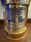 Vintage Perko Brass Maritime Oil Lantern Lamp  Wear age And Small Crack In Glass