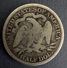 1872-cc Seated Liberty Silver Half Dollar 50c Coin - G Good
