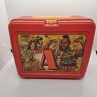Vintage A-team Mr  T Plastic Lunch Box 1983 Red No Thermos Lunchbox Pail
