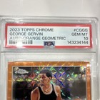 George Gervin 2023-24 Topps Chrome Sapphire Orange Auto  25 Psa 10 -ice Man