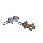 Puppy Bows   Tiny 3 4  Rhinestone Bowknot Dog Bow Pet Hair Clip Topknot Barrette