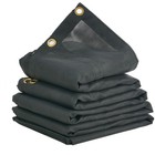 7x22 Ft Dump Truck Mesh Tarp pvc Coated Heavy Duty Cover 5 5  18oz Double Pocket