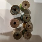 Vintage Belding Corticelli Cotton Thread  Wooden Spools Lot Of 6 Assorted Colors