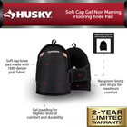 Husky Knee Pads Gel Soft Cap Flooring Non Marring Adjustable Safety Work Gear