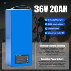 36v 20ah Battery With 30a Bms waterproof Pvc Layer For  250w-1000w Diy Projects