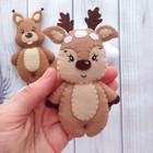 Woodland Animals Felt Toys For Baby Mobile  Nursery Decor  Baby Shower Gift