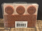 Momenta Alphabet  Numbers And Mini Doilies Wood Stamp Kit 39 Pieces - Nib Save 