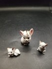 Vtg Trio Of Cute Bone China Mice Made In Japan