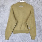 Essentials Fear Of God Sweater Youth Medium Khaki Knit Logo Pullover Paint