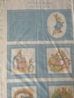 Vtg 1988 Beatrix Potter  the Peter Rabbit Picture Book  Fabric Panels 31x40    Nos