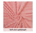 Plush Flannel Oversized Baby Blanket  50x60    Soft   Warm Striped Texture - Pink