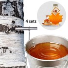 4x Stainless Steel Maple Tree Syrup Tap Kit Easy To Use For Yard Home