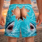 Custom Funny Shark Men Swim Trunks Summer Vacation And Travel Gifts For Men
