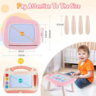Magnetic Drawing Board For Kids  Portable Doodle Pad For Ages 1-3  Pink