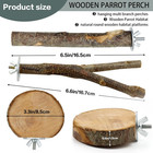 8pcs Natural Wood Bird Perches For Cage  Wooden Parrot Perch Stand  Bird Cage Ac