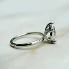 Real Moissanite 3 20ct Pear Cut Solitaire Engagement Ring 14k White Gold Plated