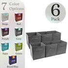6 Foldable Storage Cube Basket Bin Cloth Baskets For Shelves  Cubby Organizers