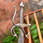 Rapi  r Spanish Sword With Damascus Steel Blade - Long Sword With Leather Sheath