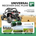 Tractor Disc Plow Harrow 35  Working Width For 2  Receiver Hitch Atv Utv Garden