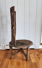 Vintage African Jimma Chair Carved Hardwood Ethiopia East Africa