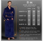 Mens Robe Big And Tall S m Ross Michaels - Long Plush Fleece Bath Robe Blue Nwt