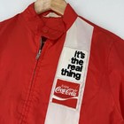 Vintage Coca Cola It s The Real Thing Coke Bonner Nylon Windbreaker Jacket Sz S